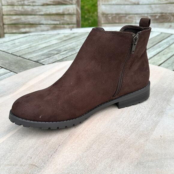 Sonoma Goods For Life® Cilantro Womens Ankle Boots Size 8.5 Cognac Brown New - Picture 7 of 15